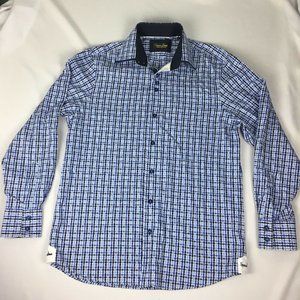 Banana Lemon Men's Large Blue Dress Shirt